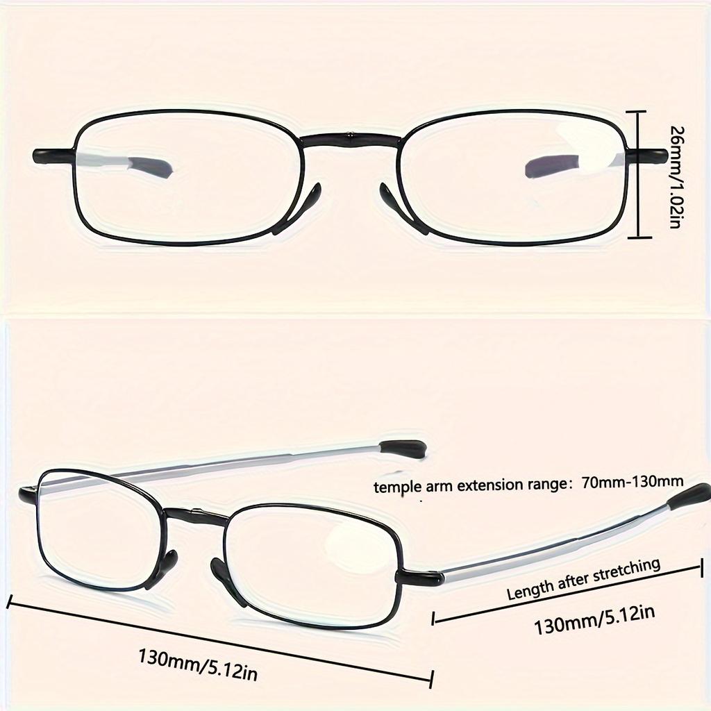 Lesebrillen Herren Damen, Taschen Geldbörse Kompakte Hartschalen Etuis Faltbare Lesebrillen, Blaulichtbrillen Federgelenk