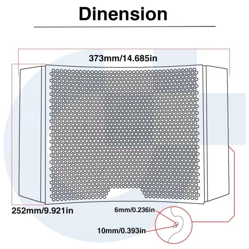 For Street Triple675 675 R 2008 -2010 2011 2012 2013 2014 2015 2016 Street Triple R 675R Motorcycle Radiator Guard Grille Cover