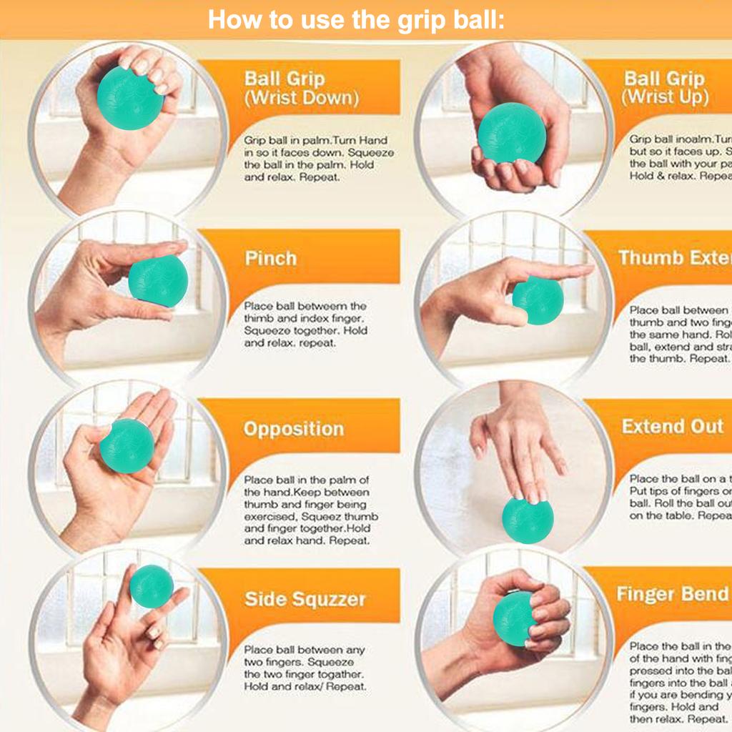 5pcs Silicone Hand Grip Exercise Pressure Relief Massage Grip Strengthener Fitness
