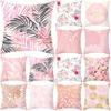 Cushion Cover Soft Washable Square Shape Rose Feathers Nordic Pillowcase for Bed