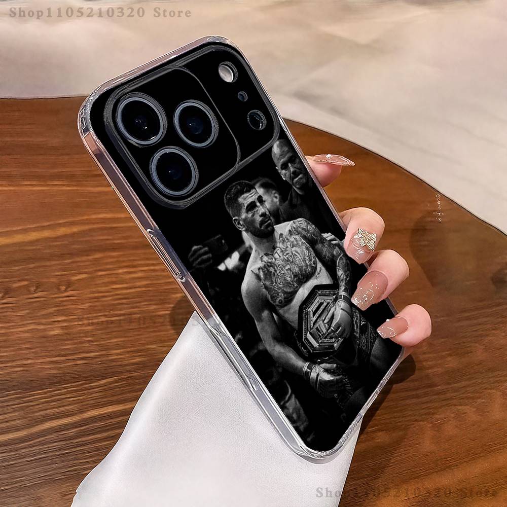 

Мощный чехол для телефона I-Ilia T-Topuria для iPhone 17,16,15,14,13,12,11 Pro,Max,Plus,XR,Mini,E Прозрачный Мягкий чехол с полным покрытием iPhone16