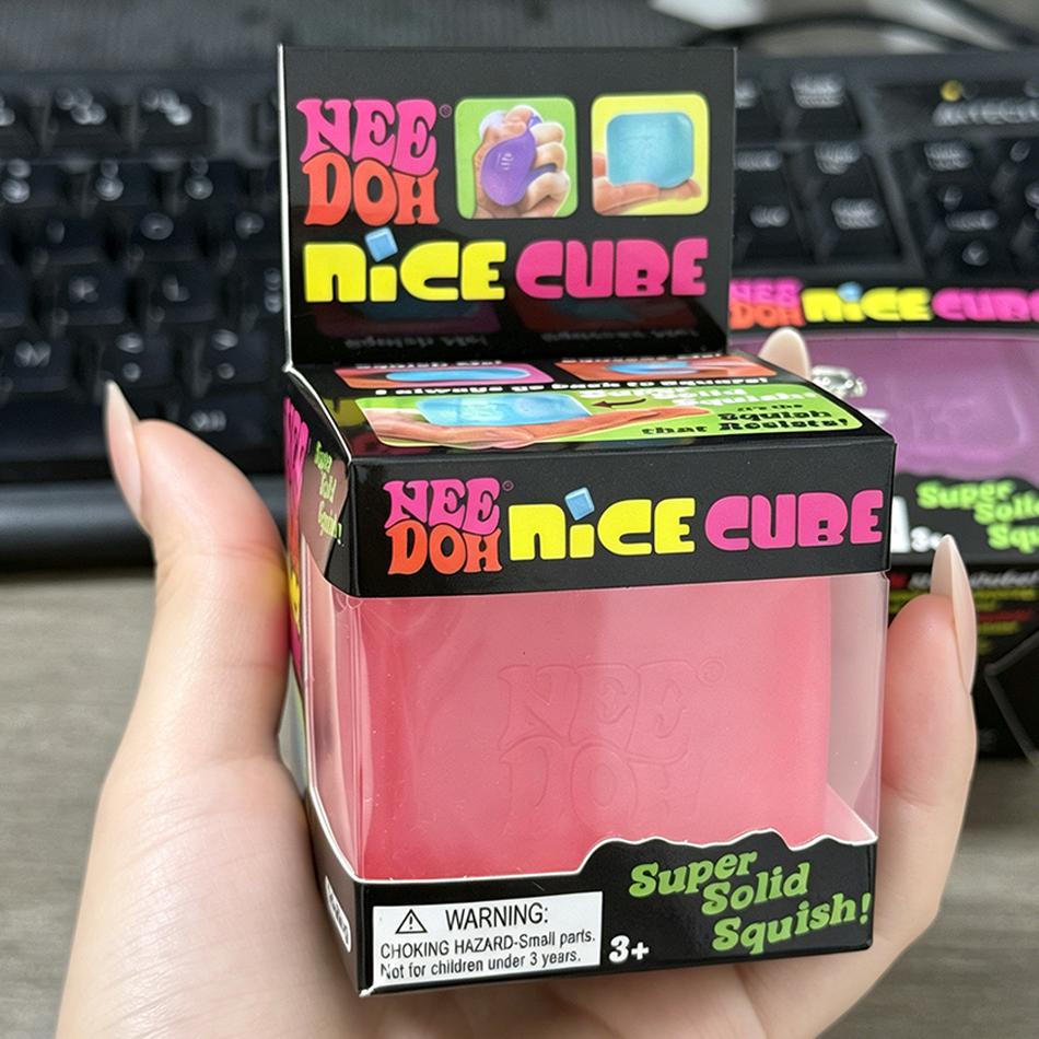 Needoh Nice Cube Sensory Stress Reliever Fidget Tool For Anxiety & Focus Desk Sensory Cube For Adults Holiday Gift