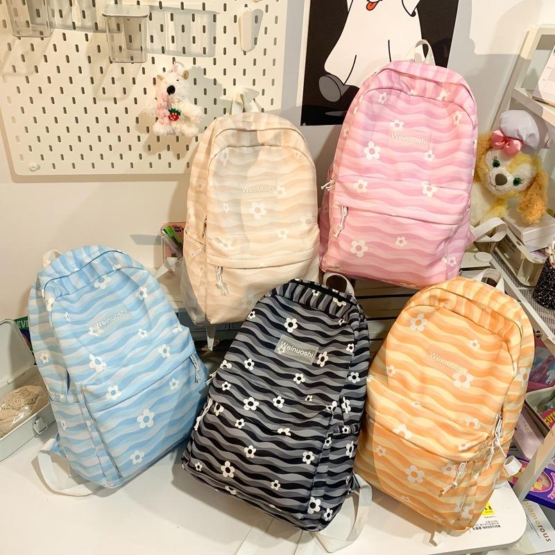 Студенческая школьная сумка с цветочным принтом — фото 7