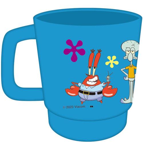 Onishi Ken Seihan SpongeBob SquarePants Plastic Mug LINE UP/BL Size: Approx. 8.3 H9.3 SBD-602