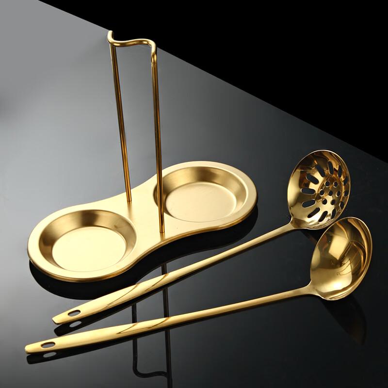 Stainless Steel Hot Pot Ladle & Skimmer Set with Holder