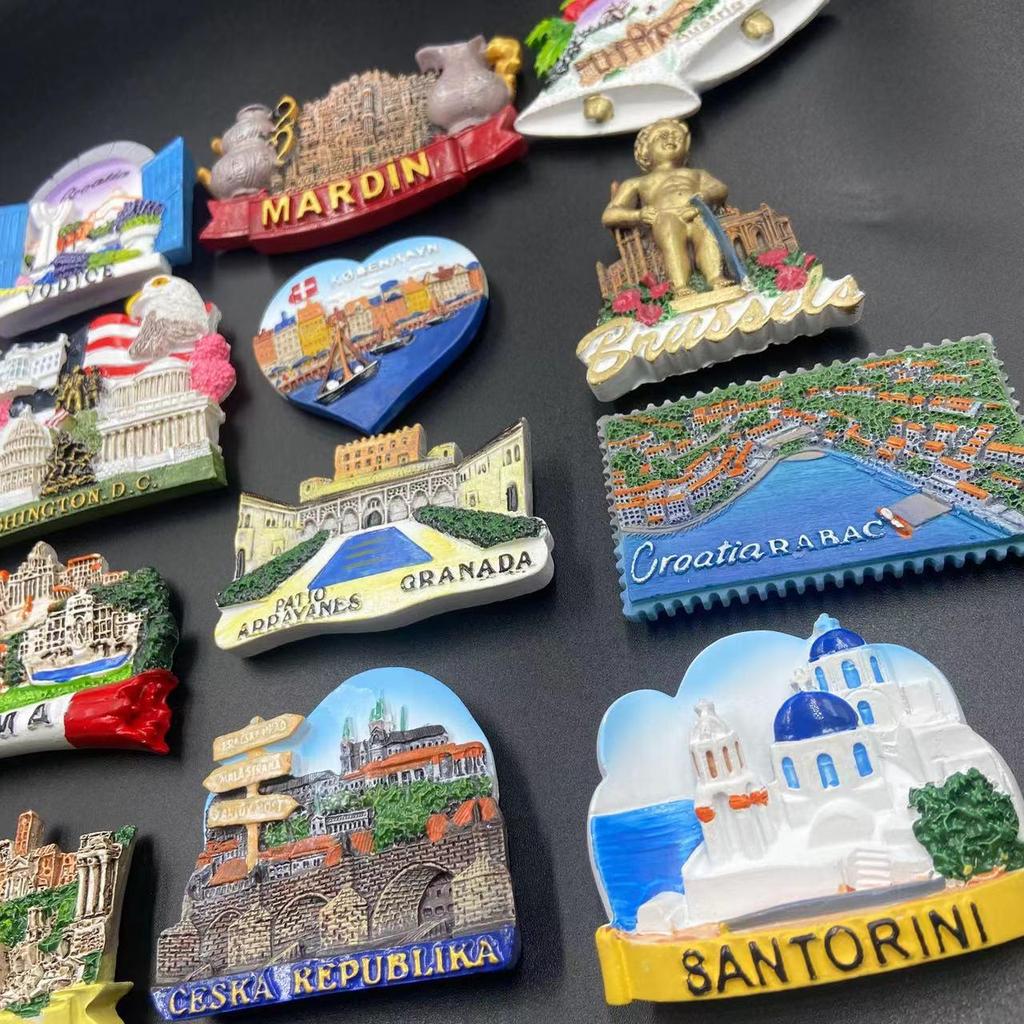 Scenic Building Souvenir Magnets: Cultural Craft Decorations & Collectible Gifts