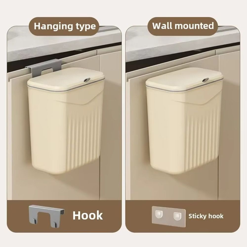 1Pcs Wall Mounted Trash Can Cabinet Compost Kitchen Bin New Waste Garbage Bin