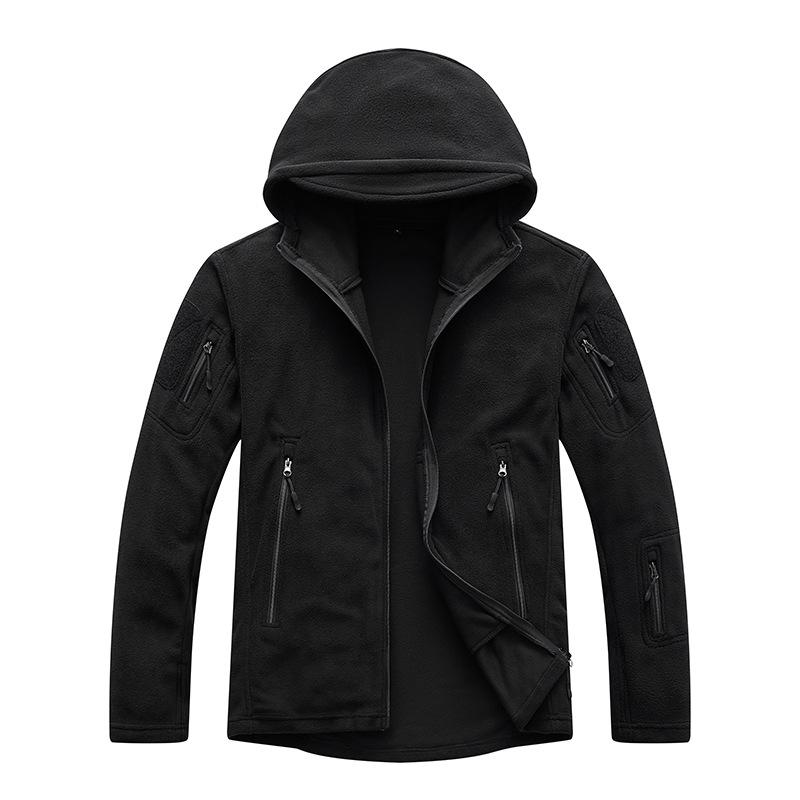 

Осень и Зима Новая Мужская Флисовая Куртка на Полярном Флисе для Активного Отдыха, Теплая Флисовая Толстовка с Капюшоном XXL