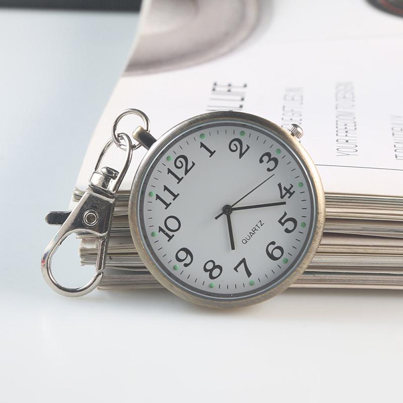 Pocket Watch Keychain Remote Control Clock Student Doctor Medical Vintage Watch