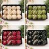 12pcs/set Sparkling Christmas Ball Ornaments 8CM Xmas Window Decor  Festive Decoration
