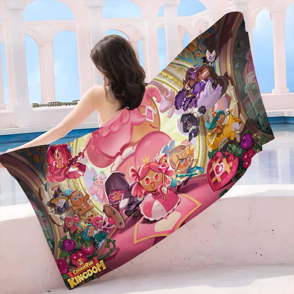 Game C-Cookie R-Run K-Kingdom Beach Towel Colorful Bath Towels for Girl Microfiber Quick Dry Sand Free Beach Yoga Pool