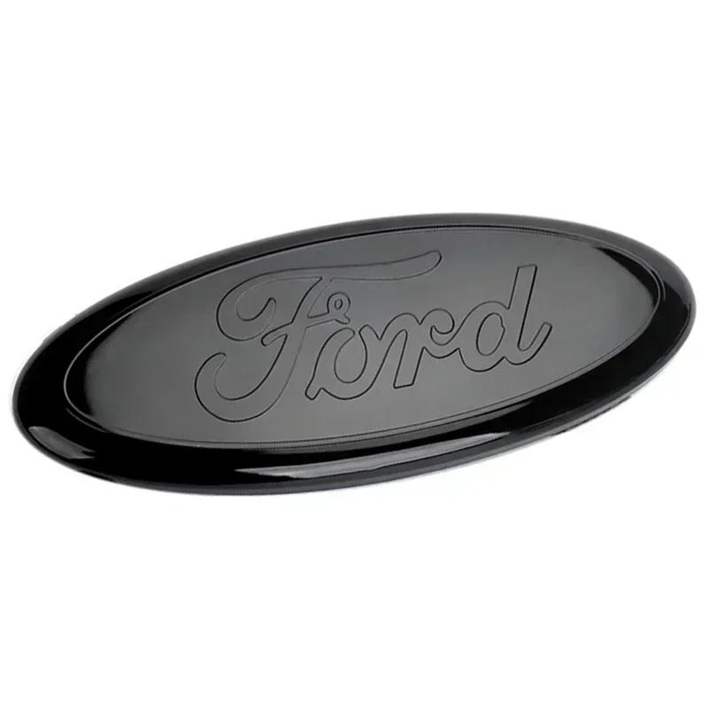 12.5X5CM Car Front Grille Hood Trunk Logo Sticker For Ford Ranger Kuga Edge Focus Mk3 Fiesta Mk7 Mondeo Mk4 S-MAX F150 Transit