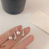 ANENJERY Orecchini pendenti con perle d'acqua per le donne Personalità della moda Orecchini dal design semplice pendientes Regali