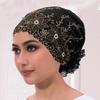 Turbante transpirable con bordado de cuentas para mujer