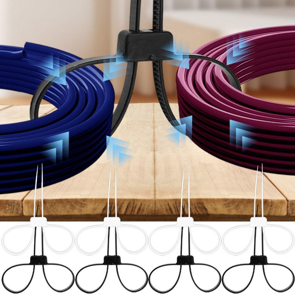 Self-Locking Nylon Cable Tie 12MMx700MM Double Buckle Cable Ties New Black White Home Rope
