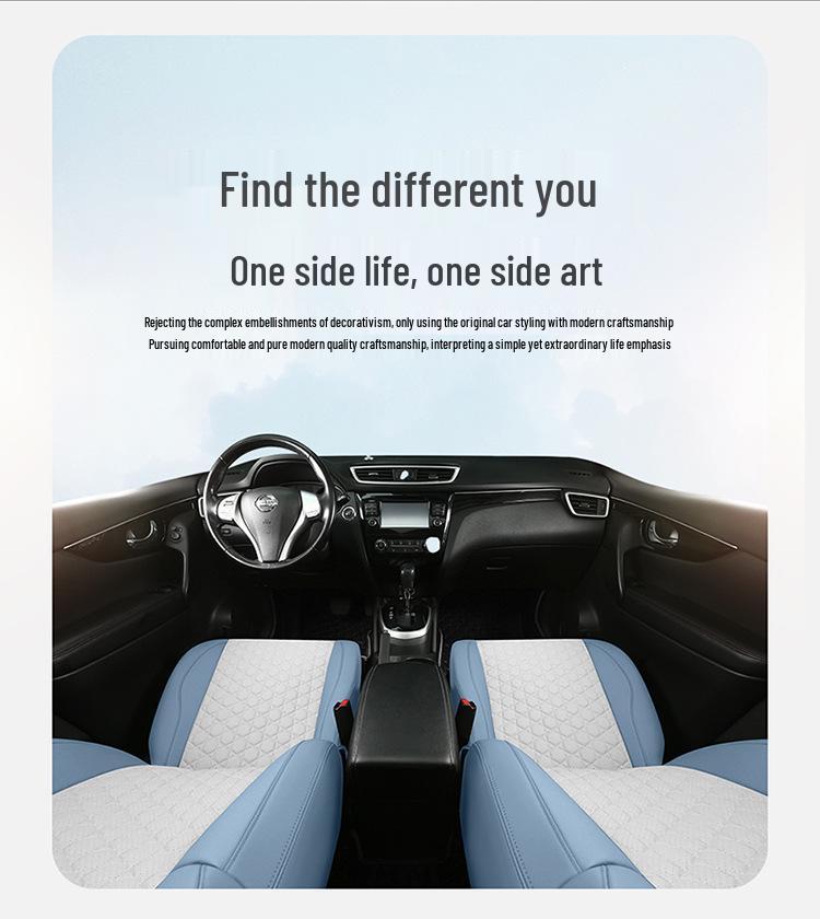 Five-Seat Qashqai Full Leather SUV Cushion: All-Season, Full Surround Seat Cover.