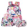 Stitch Pink Backpack Three Piece Set, Large Capacity Backpack, Digital Printed Backpack, Junior High School Student Backpack