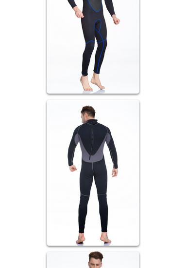 Muta Uomo Full Body Manica Lunga 3MM per Snorkeling, Raccolta di Conchiglie sulla Spiaggia, Soccorso, Windsurf o Surf - Spessa e Calda.