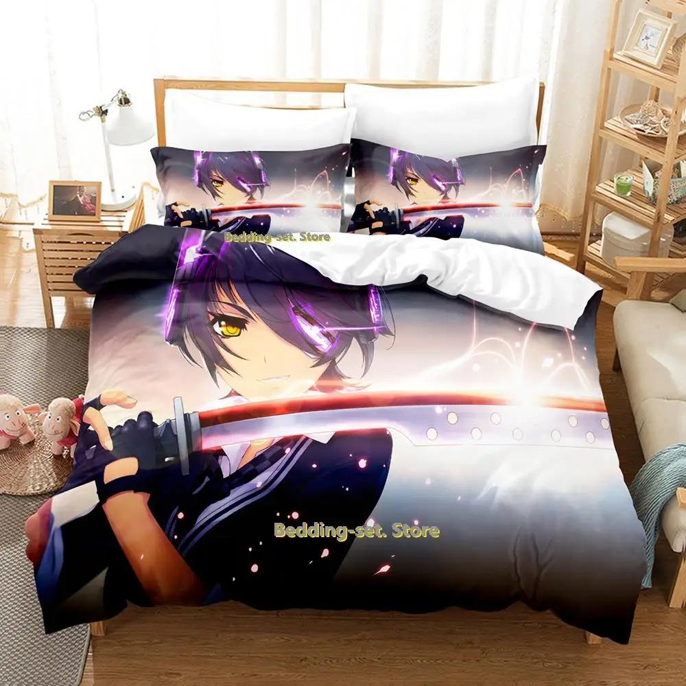 Nytt Kantai Collection Sängklädesset Tecknad Anime tredelat set Vuxen Barn Sovrum Påslakanset 3D Kawaii Flicka enkelsängsset