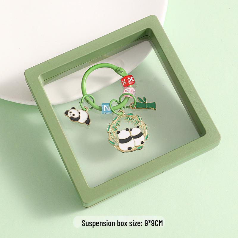 Chinese Style Panda Keychain Pendant - Cartoon Design, Creative Bag Ornament, Small Gift