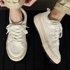 2025 New Niche Low Top Breathable Canvas Shoes with Fashionable and Trendy Temperament, Student Red Casual Board Shoes Beige