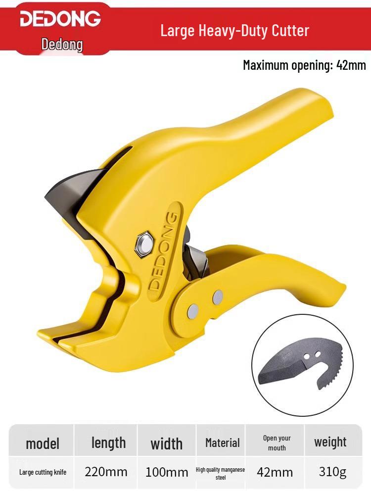 PVC Rohrschneider - Professionelle Schnellschneideschere für PPR-Rohre, Leerrohre und Wasserleitungen