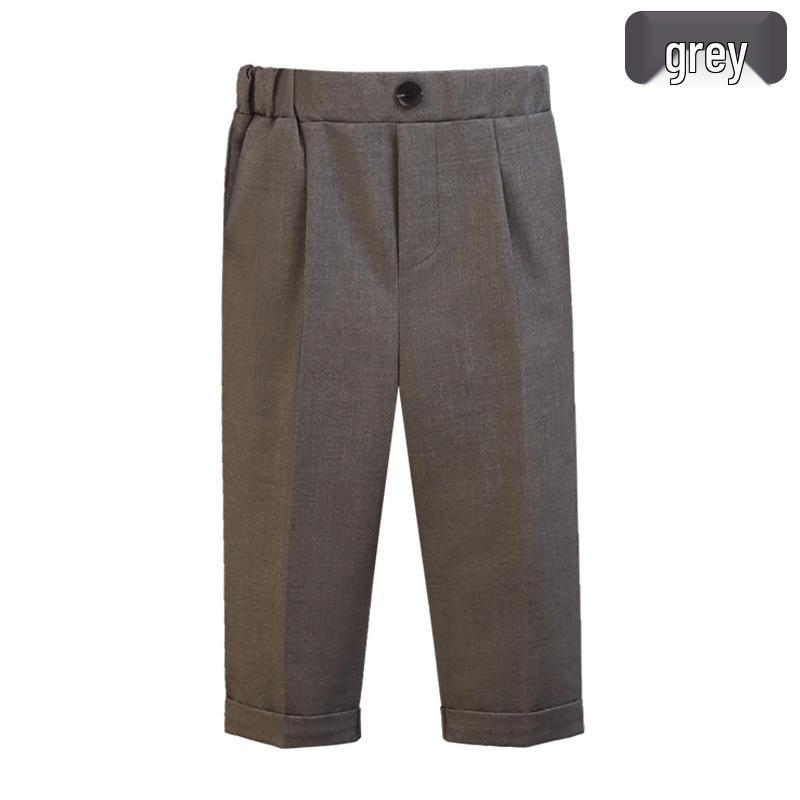 Pantaloni de costum uni pentru copii - Pantaloni lungi casual pentru băieți pentru uniforma de școală primară, costum de spectacol de primăvară/toamnă