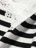 Beams Boy Tee Bias Frill Big One Size S/S [Special Order] TORI-TO T-Shirt, Women's, Black/White,