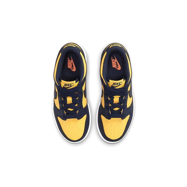 Nike Dunk Low PS Michigan 2021 Kids Sneakers Blue Varsity-Maize Midnight-Navy CW1588-700