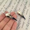 3D Raven Skull Earrings Resin Replica Crow Skull Earrings For Women Halloween Party Gifts Wiccan Gift