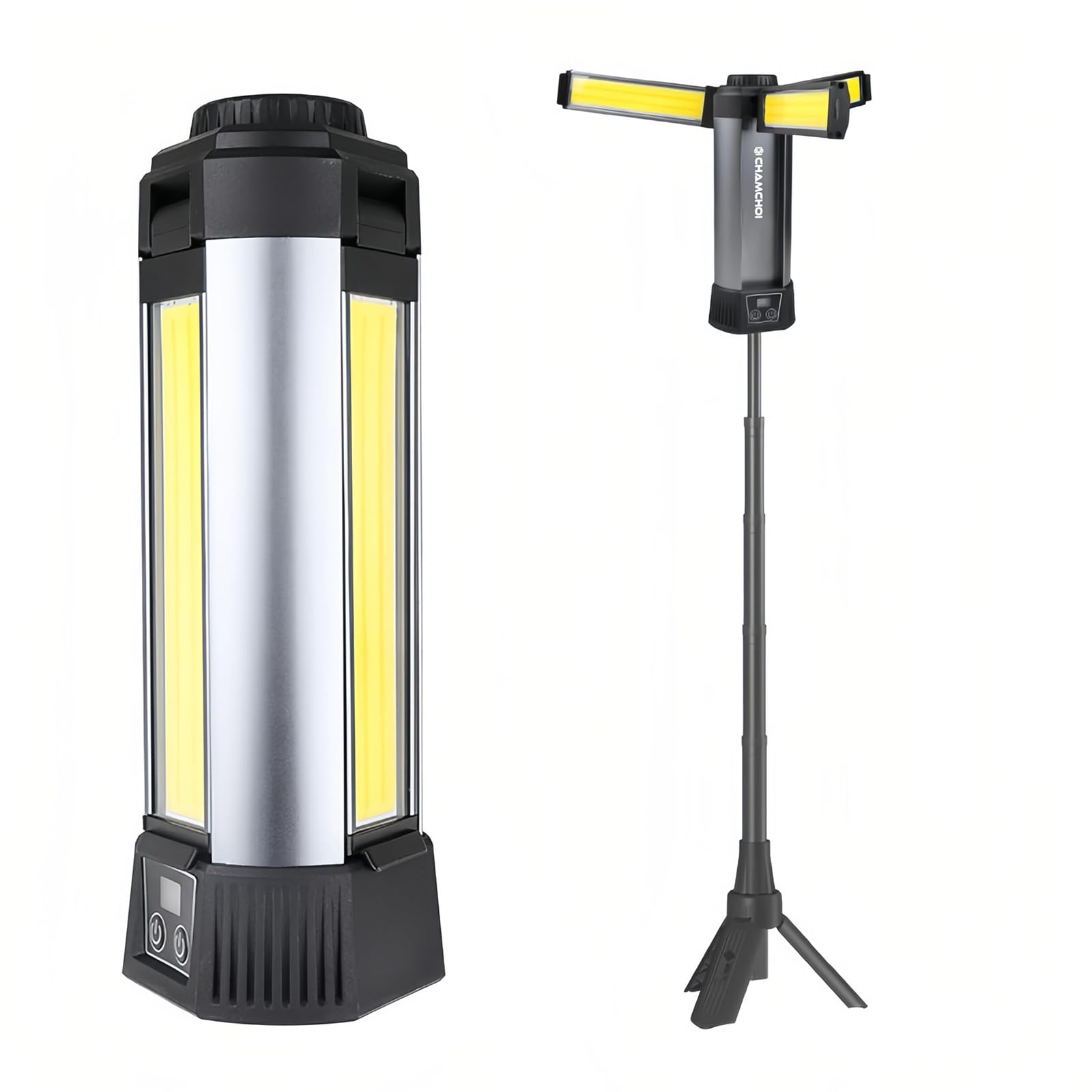 

Rechargeable LED Work Light [10,000mAh High Capacity, 10,000LM, 23 Hours of Continuous Lighting] with 10 Lighting Modes, 4 Color Switching, Outdoor