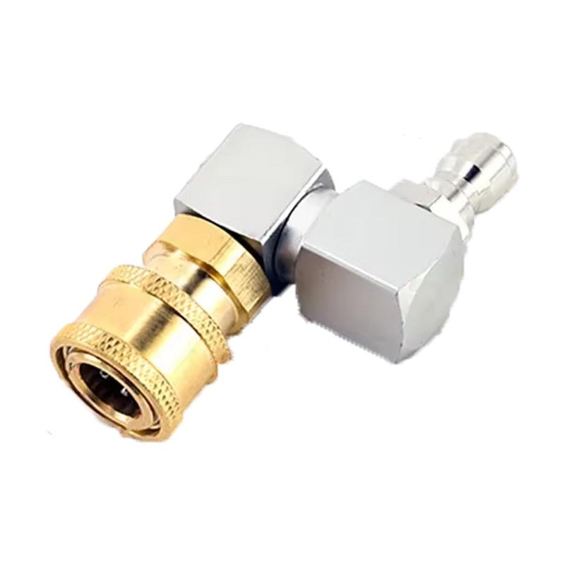 

360° Rotatable Jet Nozzle - 1/4 Quick Connect Adapter, Leak-Proof Water Saving for Car Cleaning серебряный