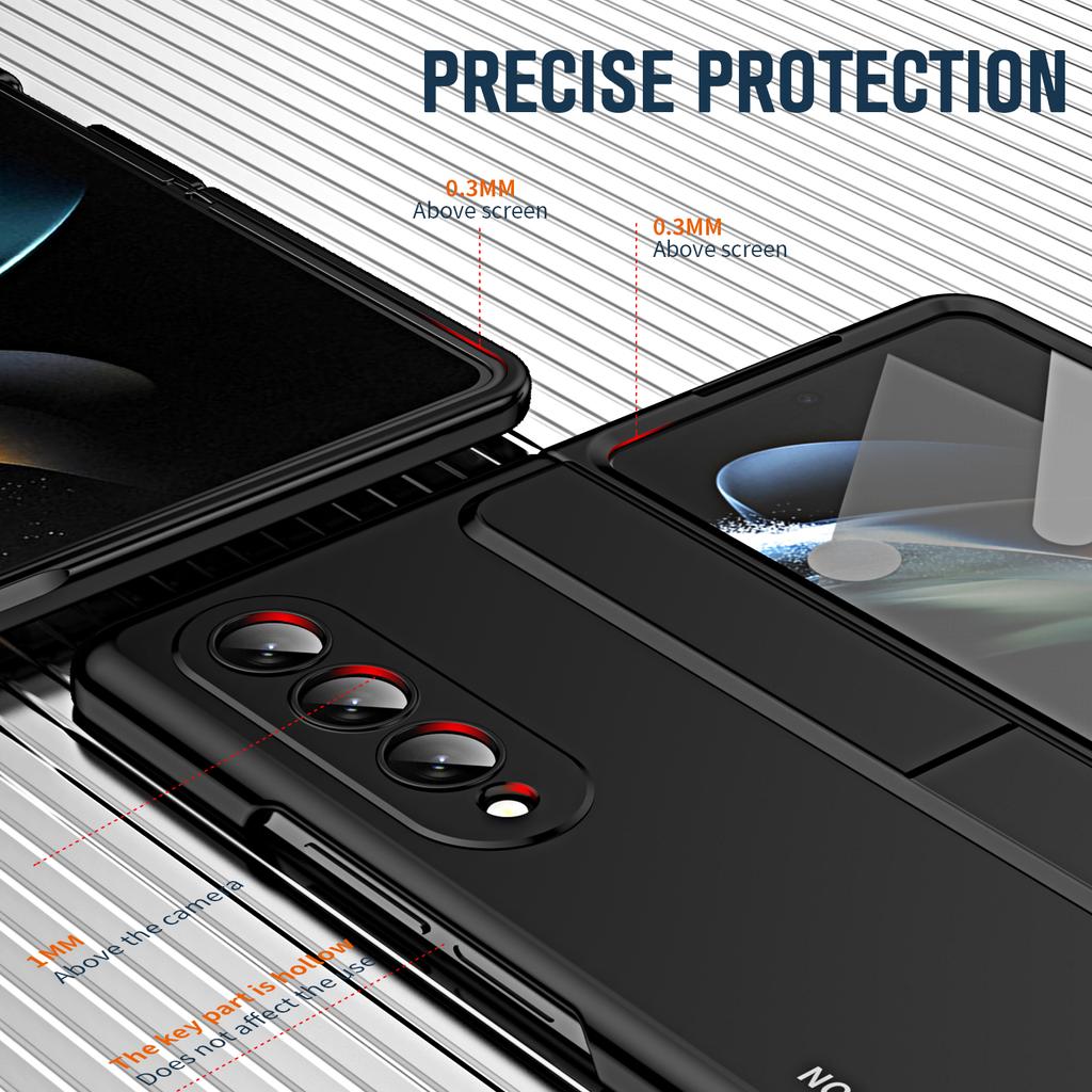 Ultra Thin Plating Bracket Capa For Samsung Galaxy Z Fold 4 Case Pen Holder Cover For Z Fold4 5g