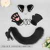 Cute plush fingerless gloves beast tail beast ear headdress cosplay plush mask hair accessories fox tail suit