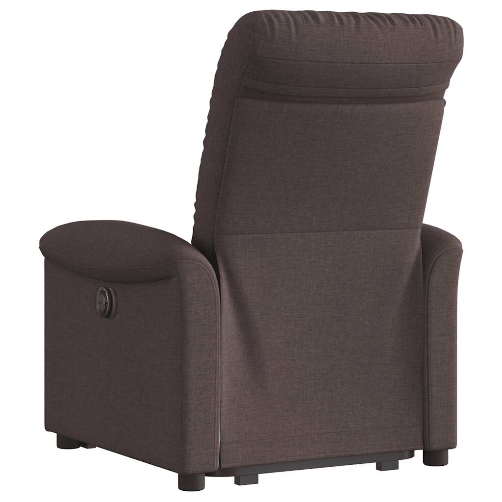 Relax Chair with Rising Function by Dark Brown Fabric