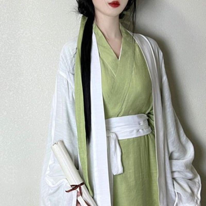 Chinese Original Hanfu Women's Hanfu Suit In Jin Dynasty Style