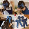 Modische Denim Blaue Band Schleife Haarspangen Süße Elegante Pferdeschwanz Haarspangen für Damen Mädchen Entenschnabelclip Haarschmuck Geschenk