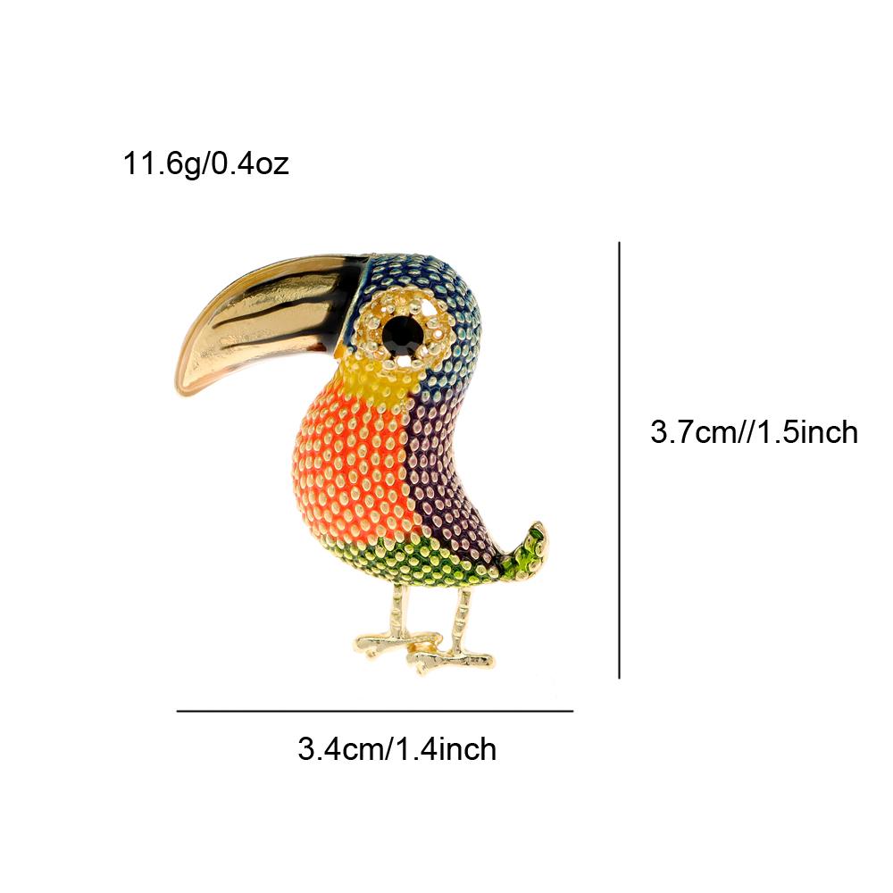 New Colorful Rhinestone Bird Brooches for Women Small Cute Animal Pins Cartoon Design Accessories Kids Gift 2019