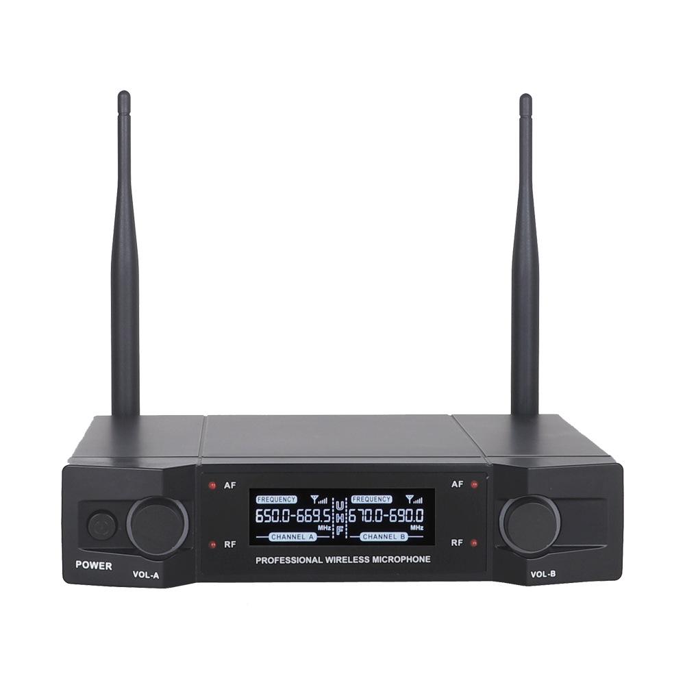 Dual Wireless U-Band Handheld Microphone for Family Karaoke Entertainment