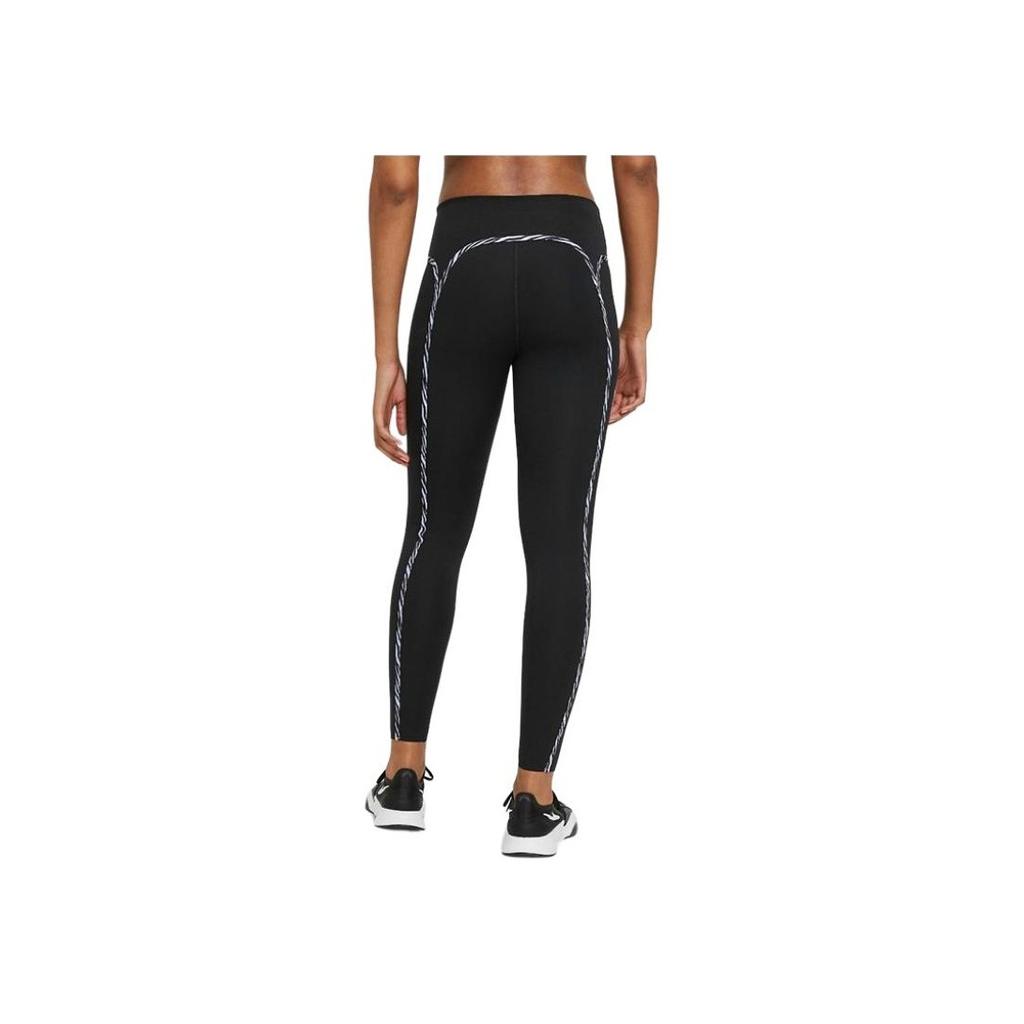 Nike One Luxe Icon Clash Zebra Print Workout Leggings Women Leggings Black CZ9211-010