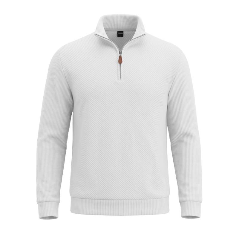 Men S Casual Half Zip Stand Collar Long Sleeve Sweatshirt Spring Autumn