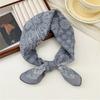 58cm Print Cotton Linen Square Neck Scarf Fashion Soft Floral Bandanas Headscarf Women Turban Head Wrap Elegant Neckerchief