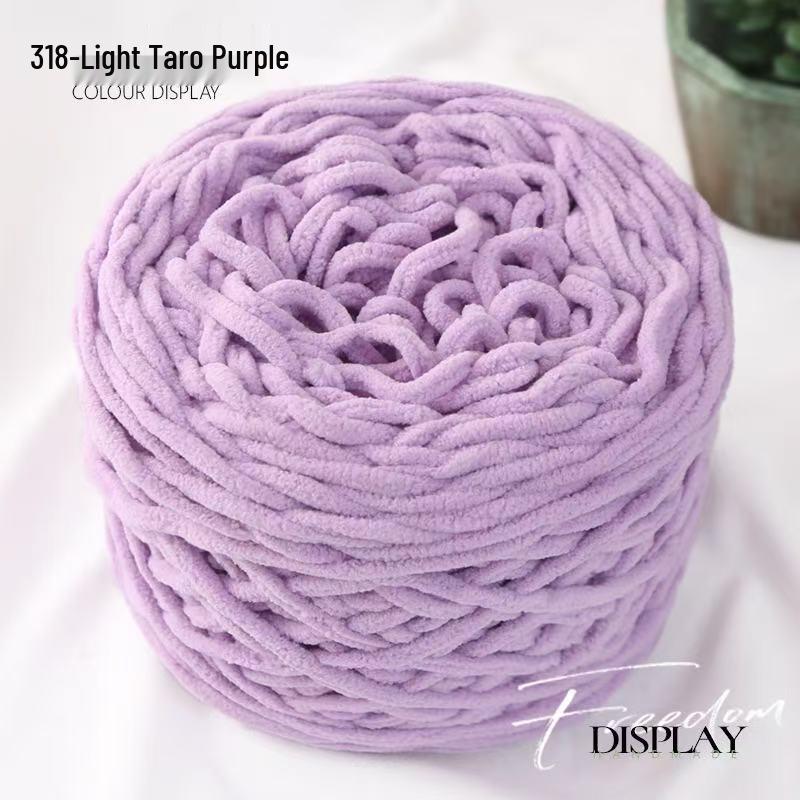 New 3.8 Liang Colored Ice Yarn: Thick Single-Strand for Crochet - Ideal for Shoes, Slippers, Scarves, and Seat Cushions.