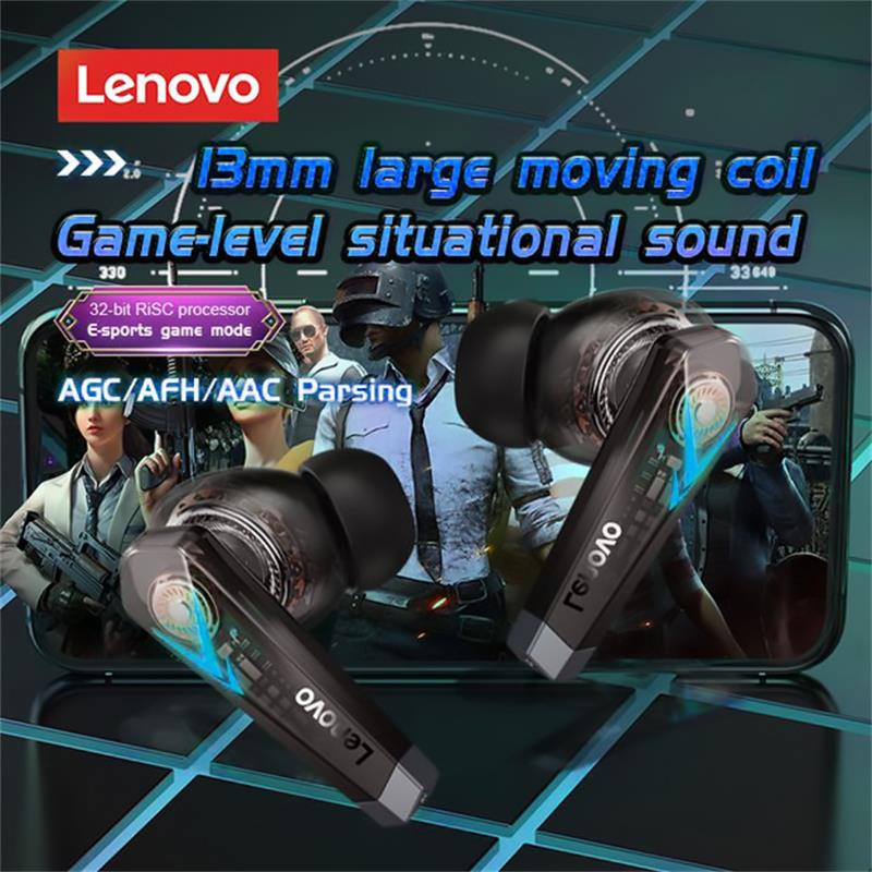 Nya Lenovo LP6 TWS spelhörlurar Nya trådlösa Buletooth-hörlurar med brusreducering Dual Mode Headset för e-sportspel Musik
