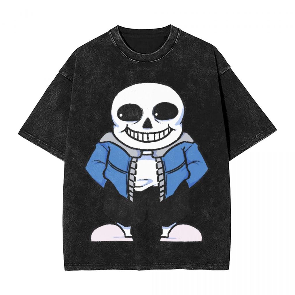 Undertale Sans And Papyrus T Shirts Harajuku Washed T-Shirts Undertale Graphic Tshirt Men Women Clothing Short Sleeve Tee Shirt