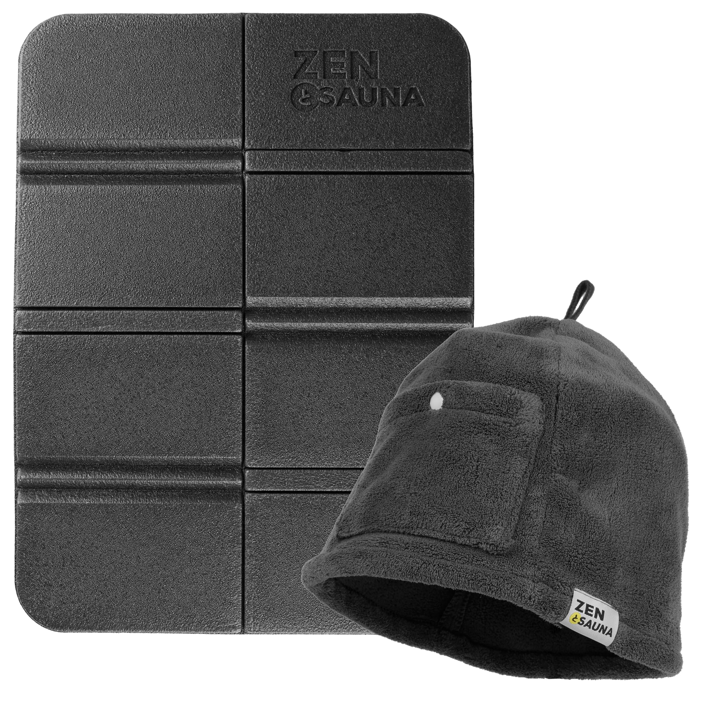 and Sauna Hat Prevents Hair Deep Large with Easy Absorbent Sauna Hat Gray Mat [ZEN Sauna] - Damage, Fit, Size, Men s & Women s, Pocket, Wash, (JP,