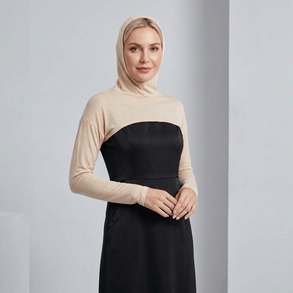 Polyester Multi-Functional Cape Full Neck Cover Hijab Convenient Hooded Capelet Women
