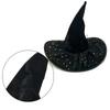 Halloween Wizard Hat Star Lace Witch Hat Witch Caps Wizard Costume Accessories for Masquerade Party Decor Cosplay Props