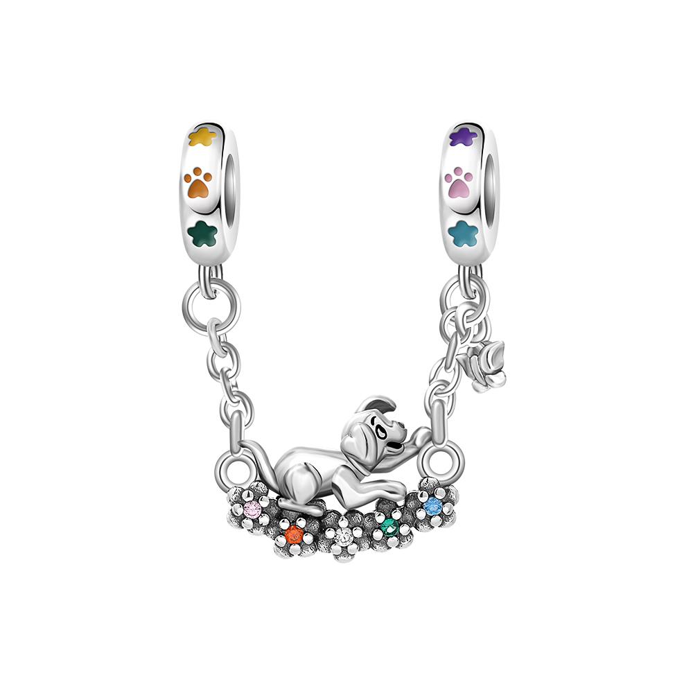 Europe Copper Bottle Moon Star Charm Fit Original Bracelet Jewelry Beauty Pendant Sparkling Lion Bead Dangle