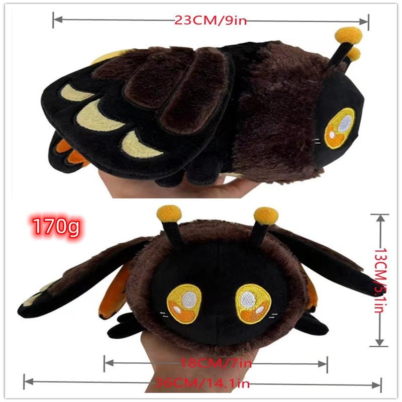 Deaths Head Hawkmoth Plush Toy Gothic Spooky Stuffed Moth Soft Collectible For Teens Adults Halloween Table Decor Display Gift